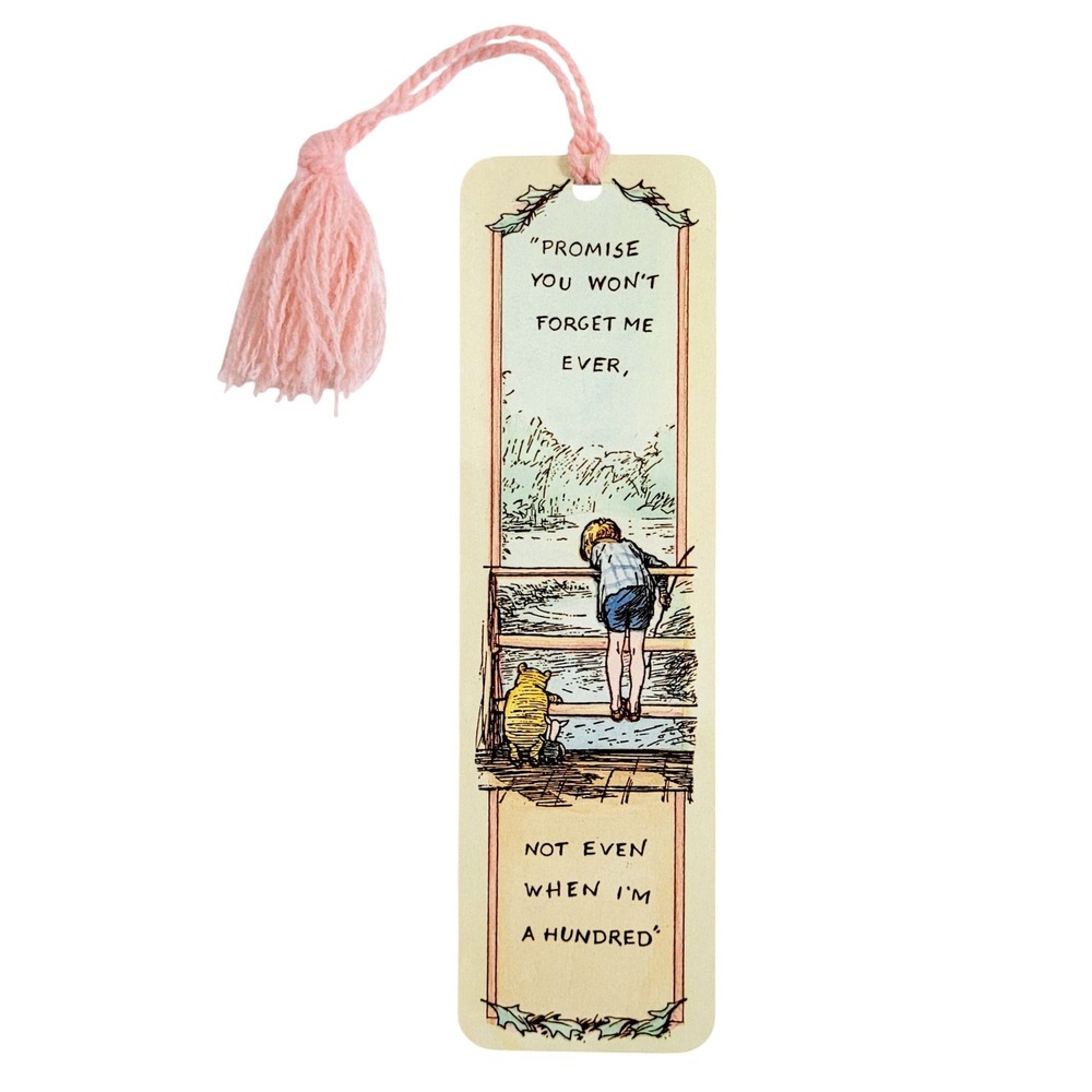 Vintage 90s Classic Winnie Pooh Bookmark Christopher Robin- Disney Artworks WP12